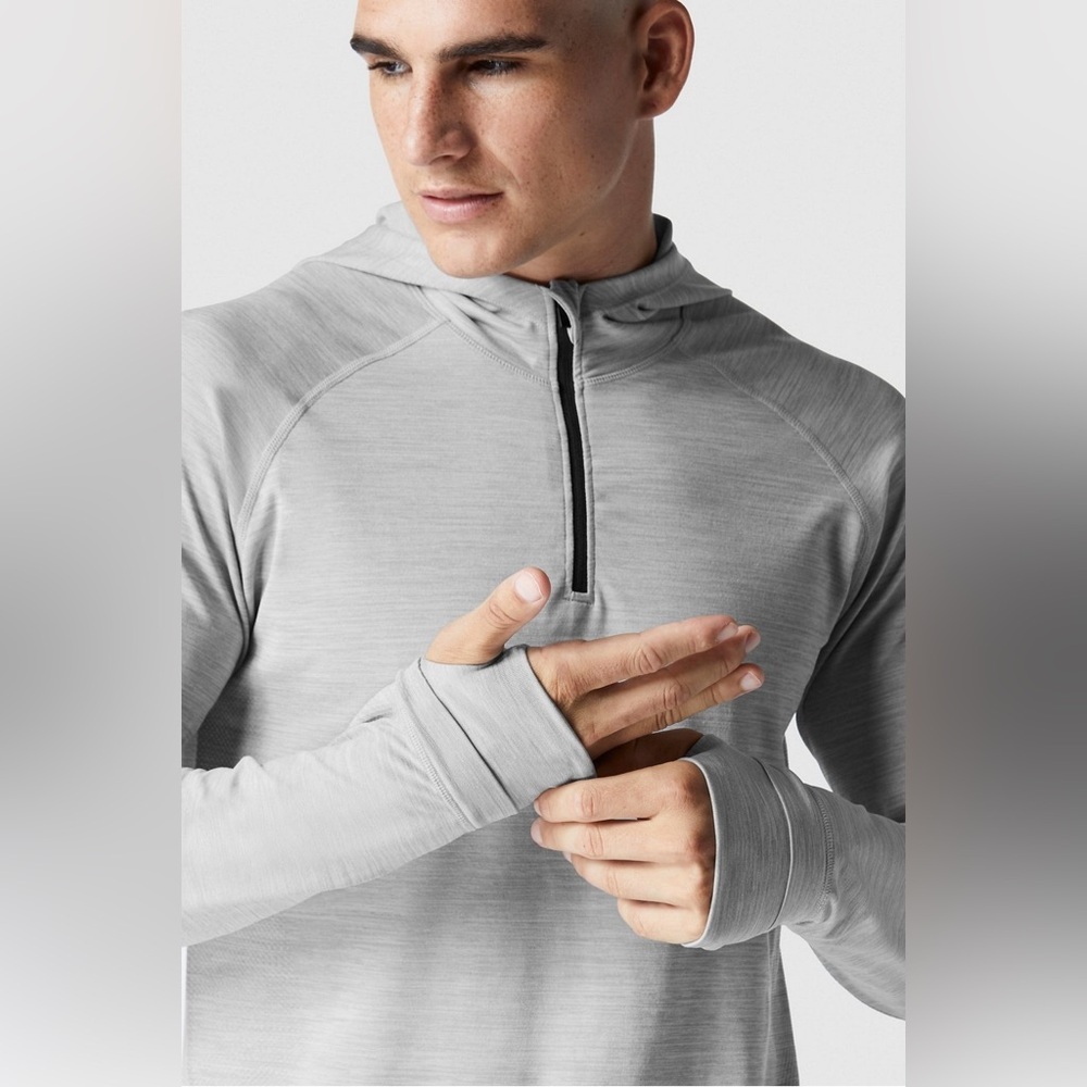 Fabletics Light Grey The Training Day Quarter Zip - image 2